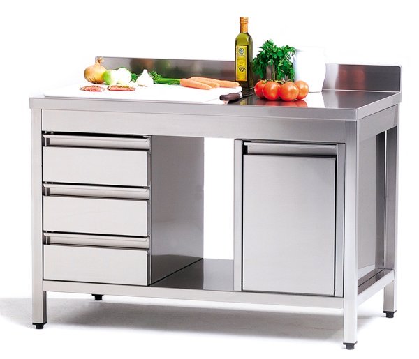 Arbeitstisch mit Bodenbord 160x70 cm – Bild 3