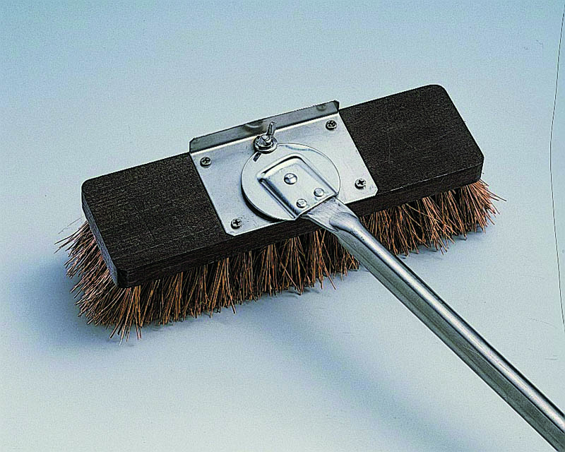 Besen zum Auskehren des Ofens mit Schaber - drehbar